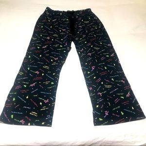 Cacique from Lane Bryant Black Christmas Print Pajama Bottoms